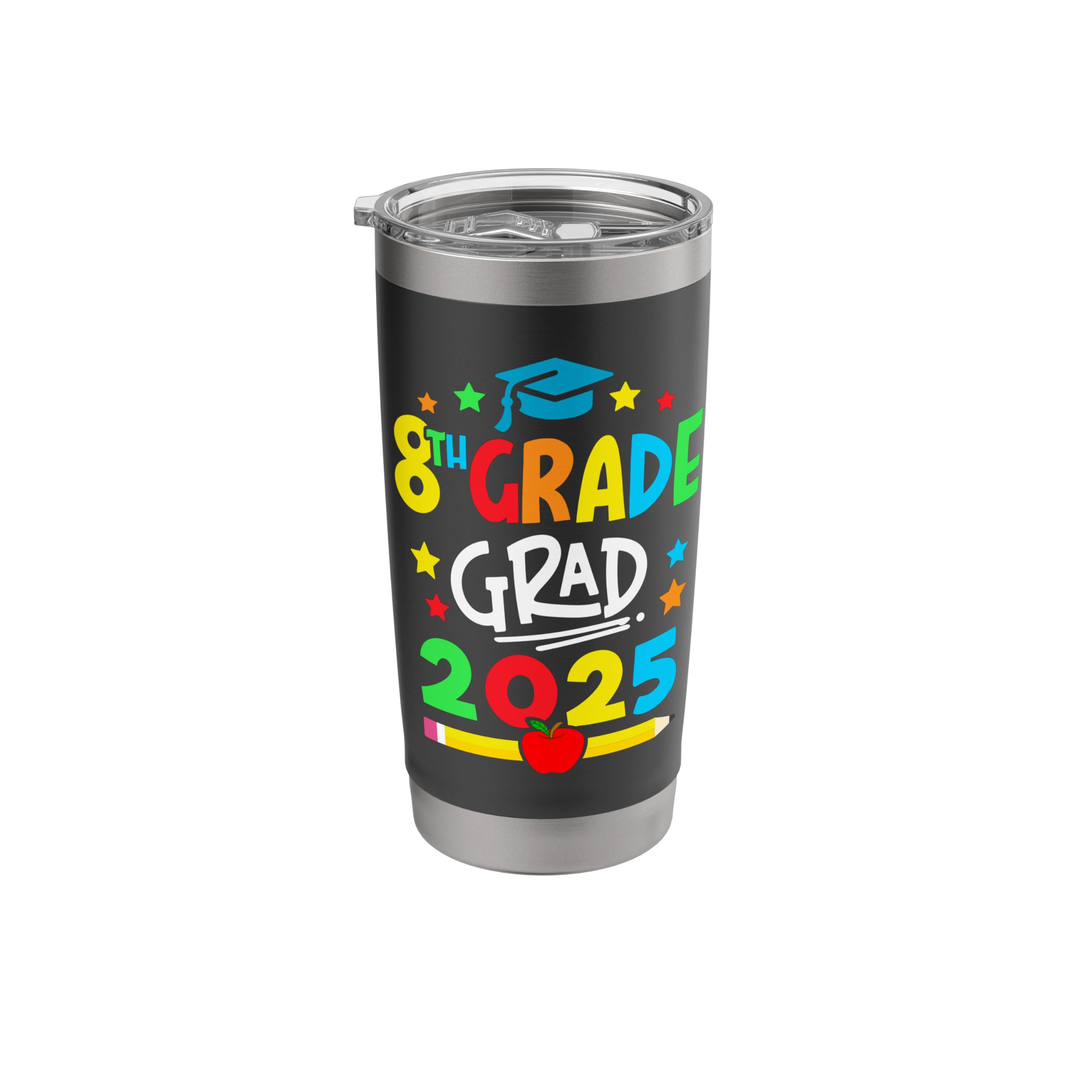 Eighth 8th Grade Grad 2025 Middle School Graduate Stainless Steel Insulated Tumbler