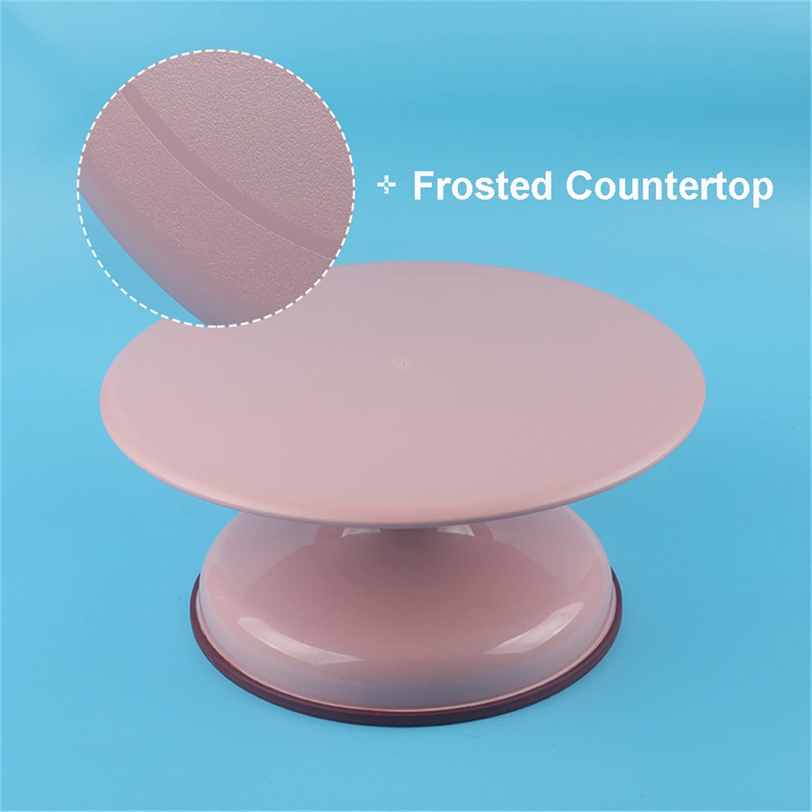 Tortenplatte Drehbar ABS Frosted Plastic Cake Drehteller 11 Zoll Swivel Kuchentisch Rotierende Standkuchen Basis Gebäck und Bäckereizubehör (27 * 20,5 * 12,5 cm) Kuchen dekorieren Verbrauchsmaterial K