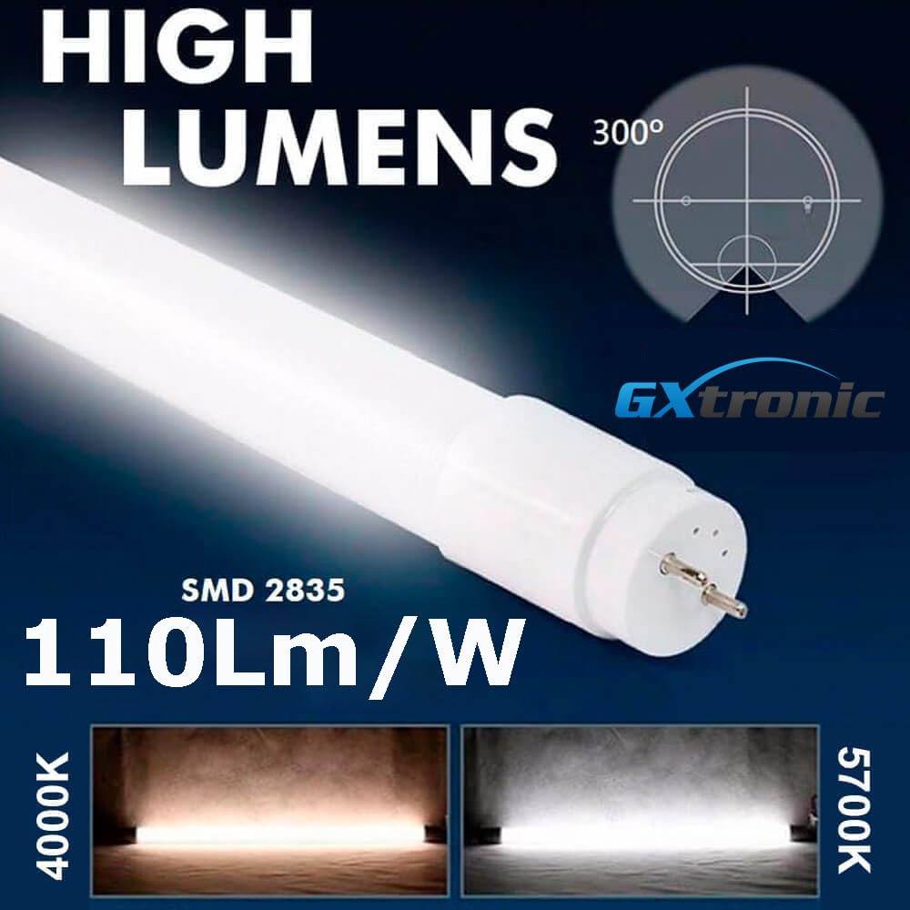 FactorLED Pack x10 Tubo LED 150cm 24W, Fluorescente Standard T8 G13, Ángulo 300º, 2640 Lúmenes, Iluminación Interior de Techo, Bajo Consumo y Alta Luminosidad, Cebador LED Incluido, Luz Natural 4000K