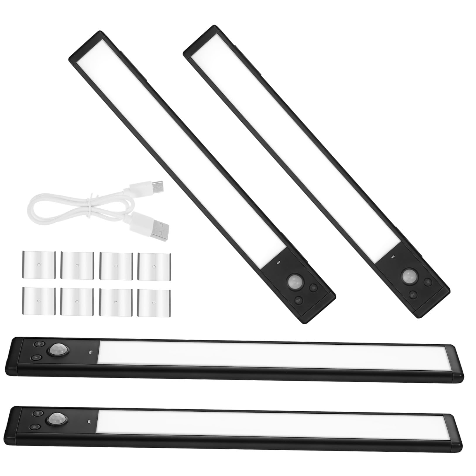 jojofuny 4piezas Sensor De Luz Barra De Luz Led Debajo Del Gabinete Luces Debajo Del Gabinete Para Cocina Luces Led Sensor De Movimiento