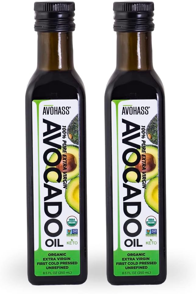 California USDA Organic Certified Extra Virgin Avocado Oil Made in USA 2 Bottle Case