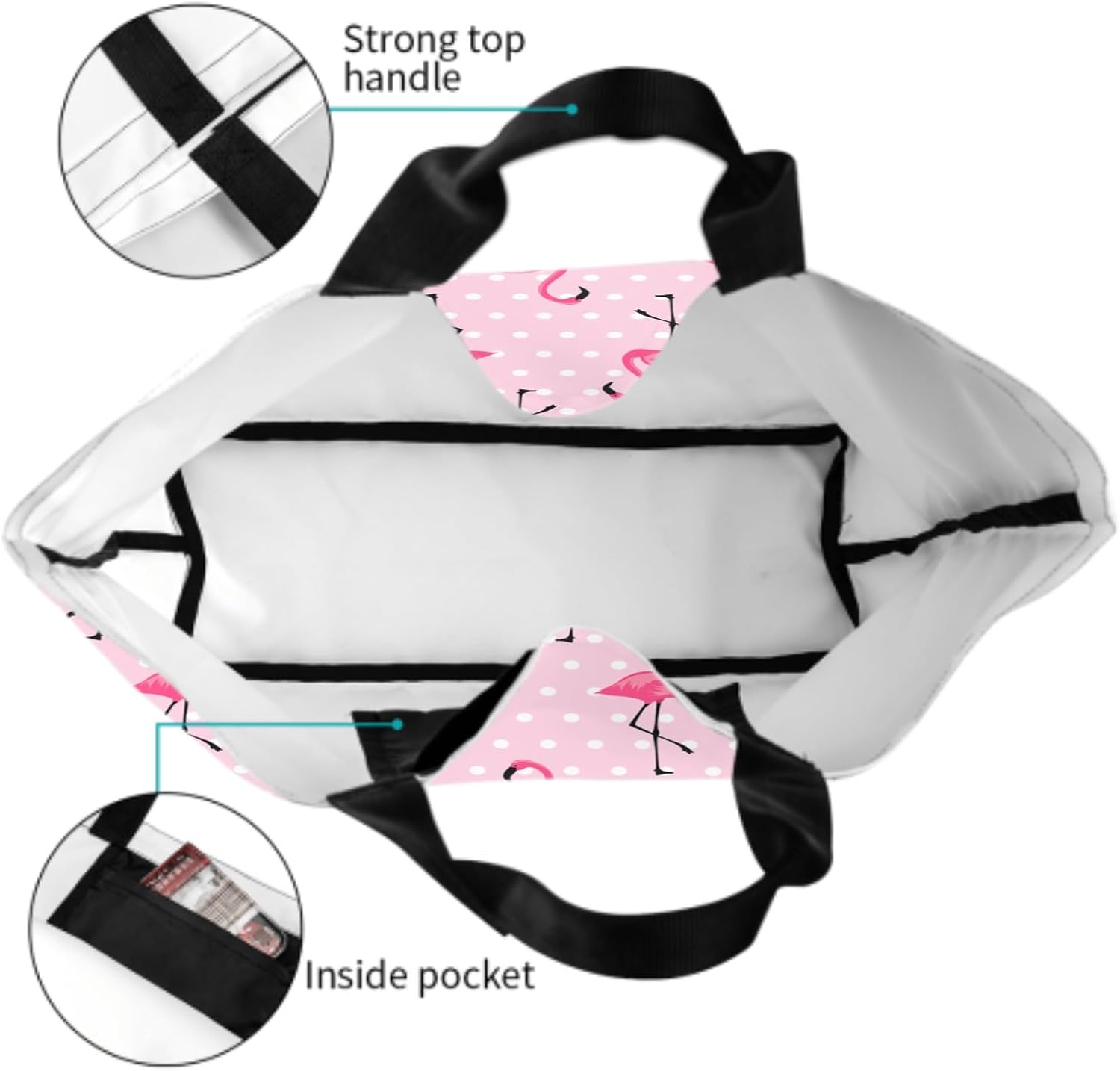 Shoulder Bag Large Reusable Eco-friendly Shopping Bags Portable Storage Handbag image 4