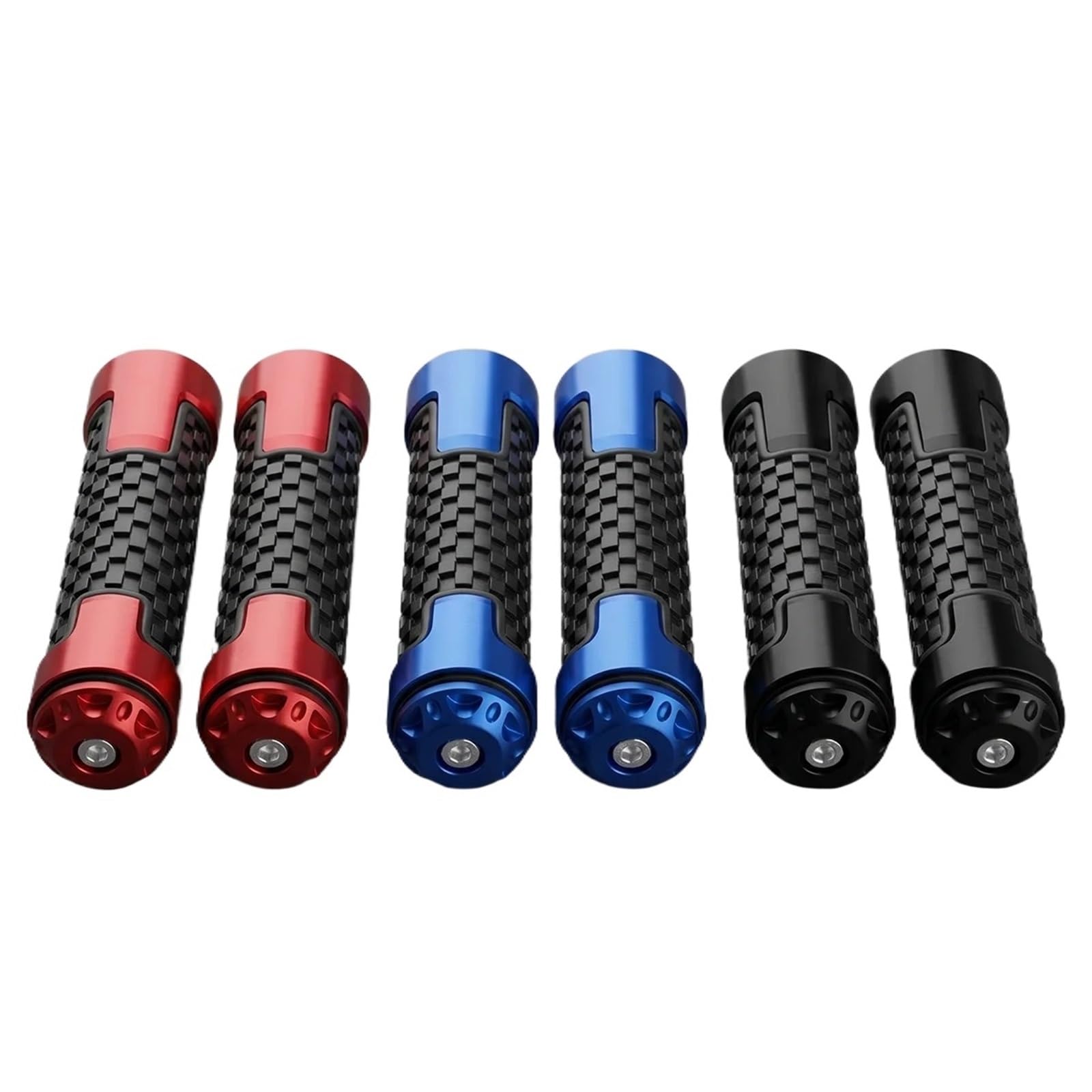 Motorradgriffe Für Scooter Dirt Bar Grip | 1 Paar CNC-Aluminium-Gummi-Lenkergriffe, rutschfeste Endkappen, 22 mm