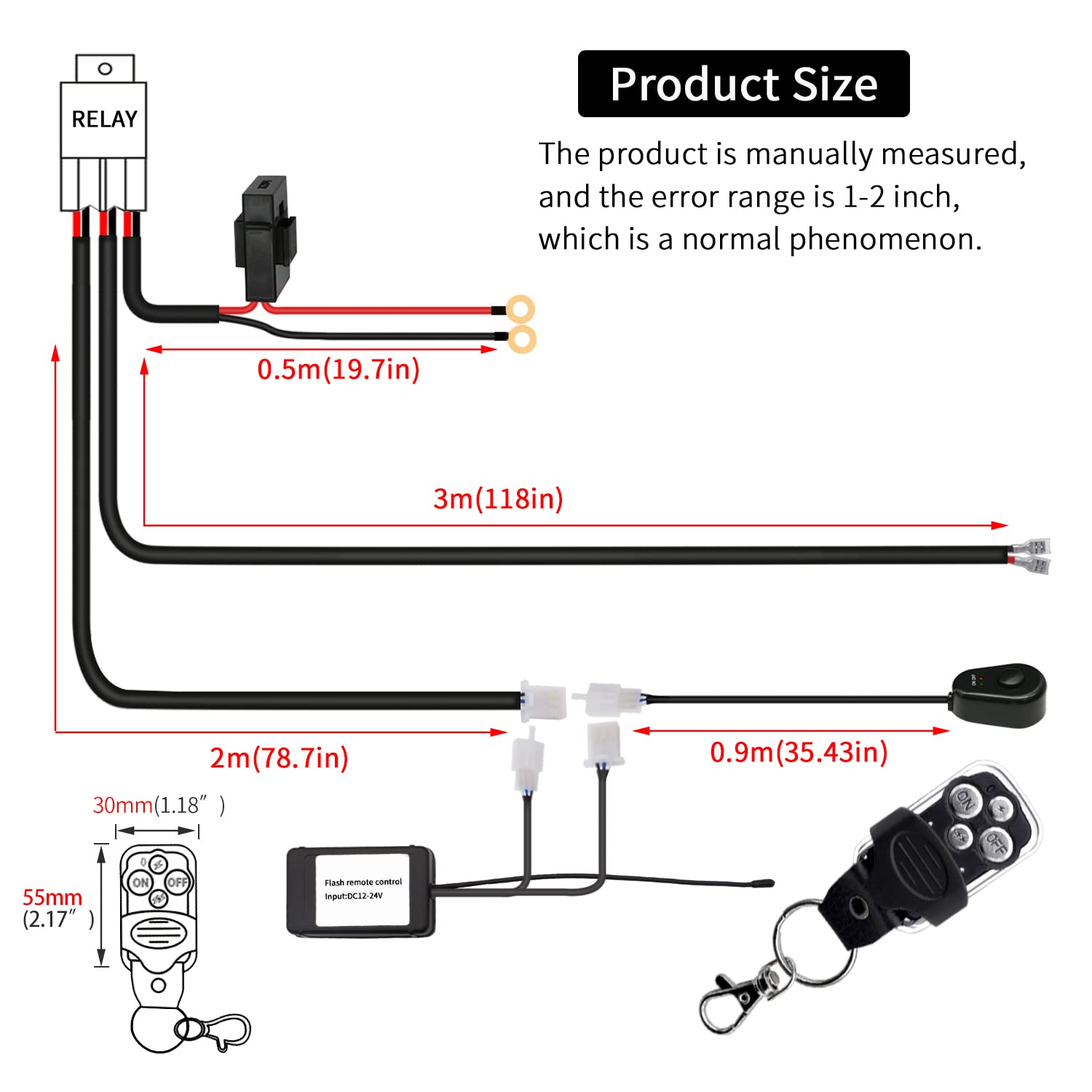 Led Bar Wiring Harness OSCPA 12V 30V LED Light Bar Relay Wiring