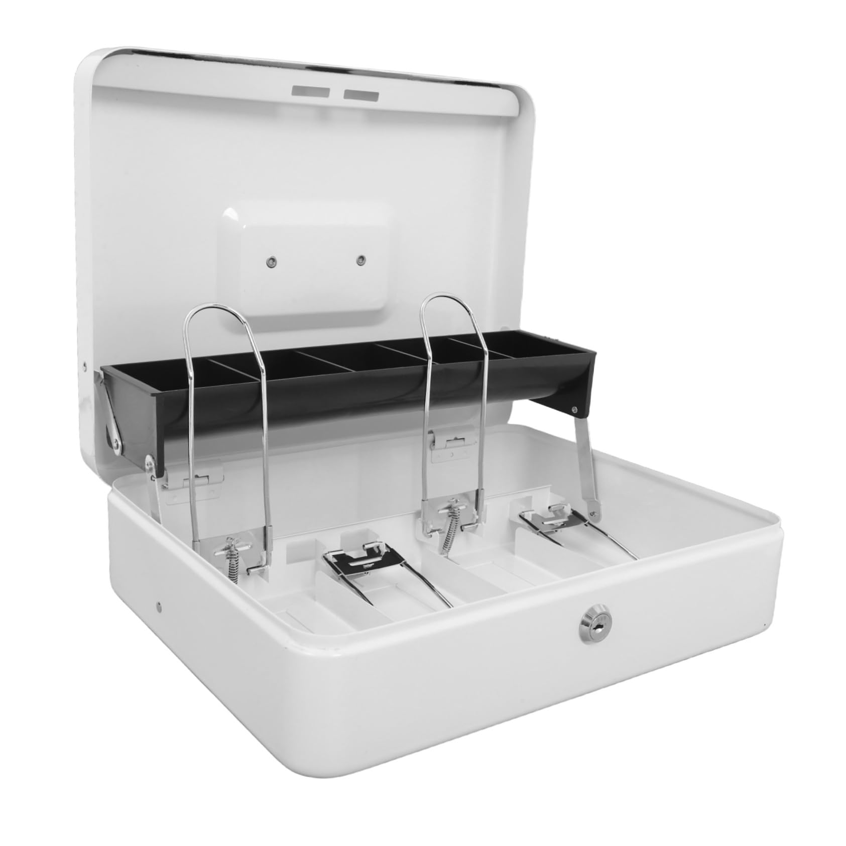 GALPADA Caja de Caudales con Llave para Seguridad Caja de Seguridad Pequeña para Dinero y Organizador de Almacenamiento con Cerradura para Comercios y Hostelería
