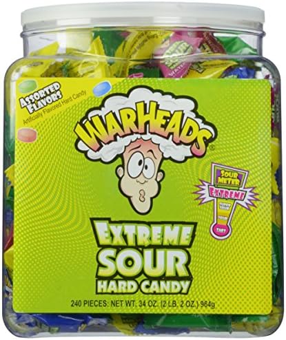 Warheads Extreme Sour Hard Candy (Pack of 240)