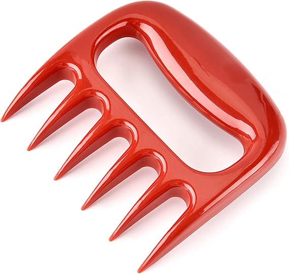 about MYUBWTF 2 Pack Meat Claws, Strongd Plastic Bear Paws, Bear Claws Meat Shredder for Grilling, Roasting Turkeys, Chopping and Carving Foods (RED)