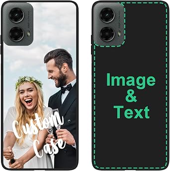 Custom Phone Case for Motorola Moto G 5G 2024 Personalized Photo Phone Cover Customized Picture Name Handwriting Gift for Birthday Xmas Valentines Friends Her Him,Clear Soft Phone Cases