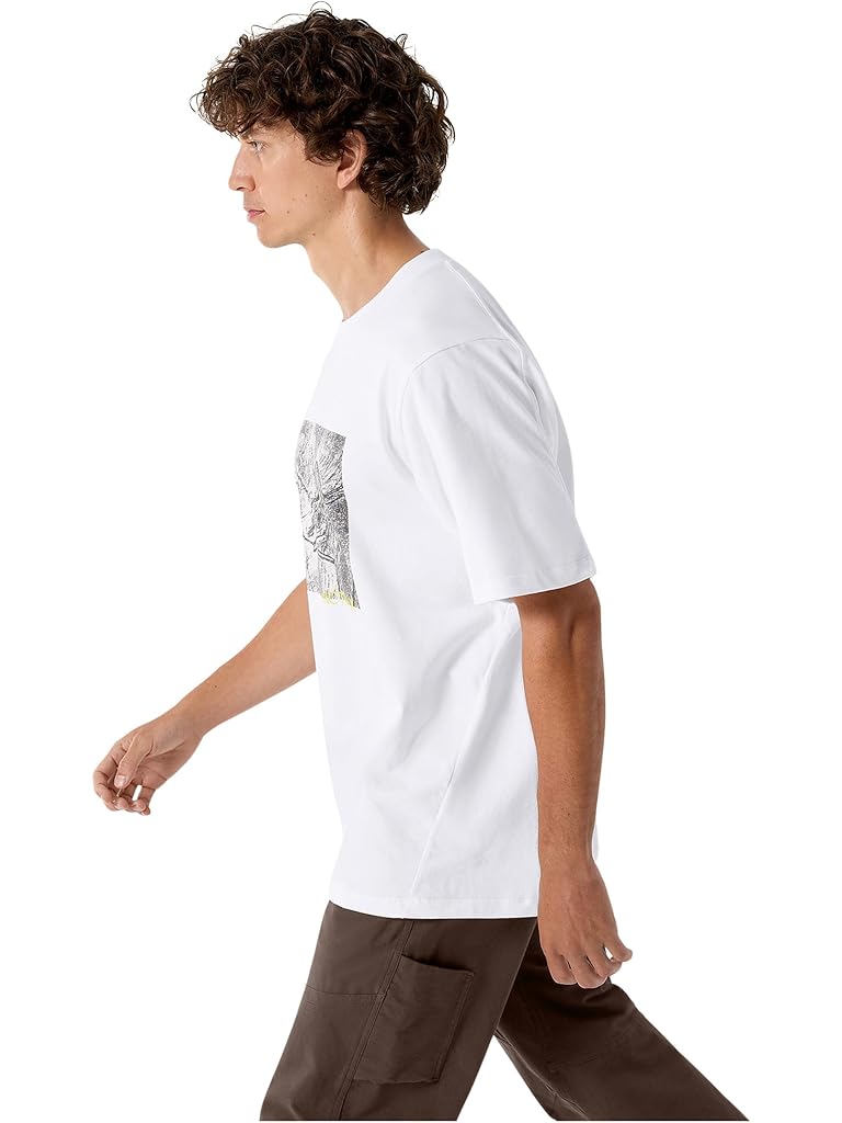 White Arc'teryx Kragg Cotton Lithographica Short Sleeve