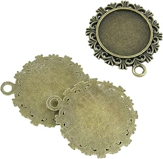 Antique Bronze Tone Jewelry Making Charms Findings Suppliers O2RO4D Round Cabochon Blank Setting