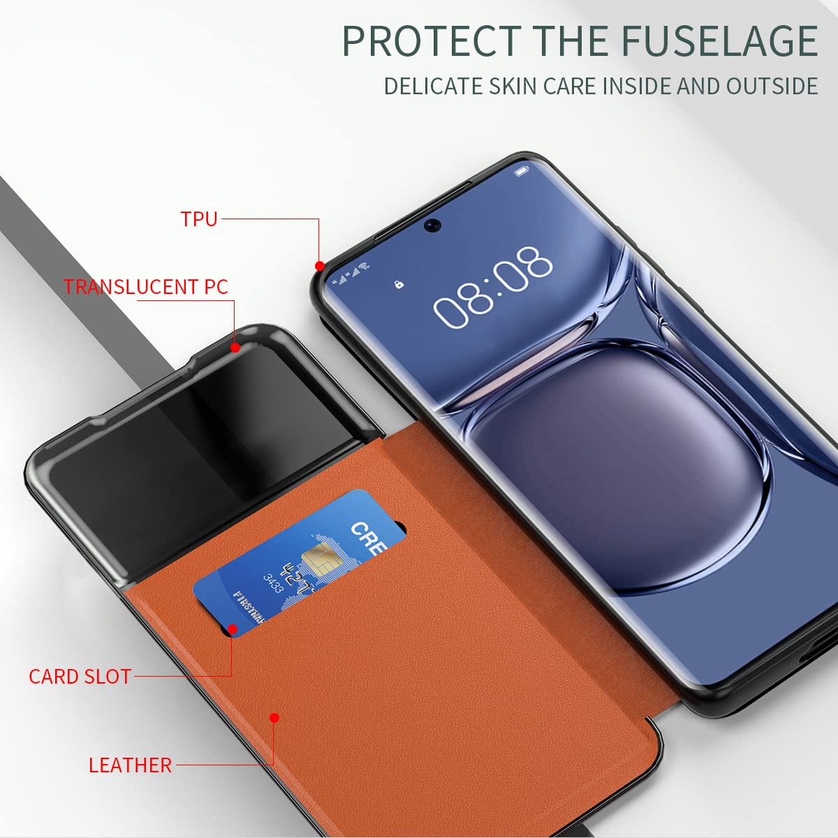 Cover Libro Pelle Pu Con Tasche Carte Kickstand Jasonyu Cover Per Motorola Edge 60 Fusion Flip Custodia In Pelle Cover Protettiva Con Tasche