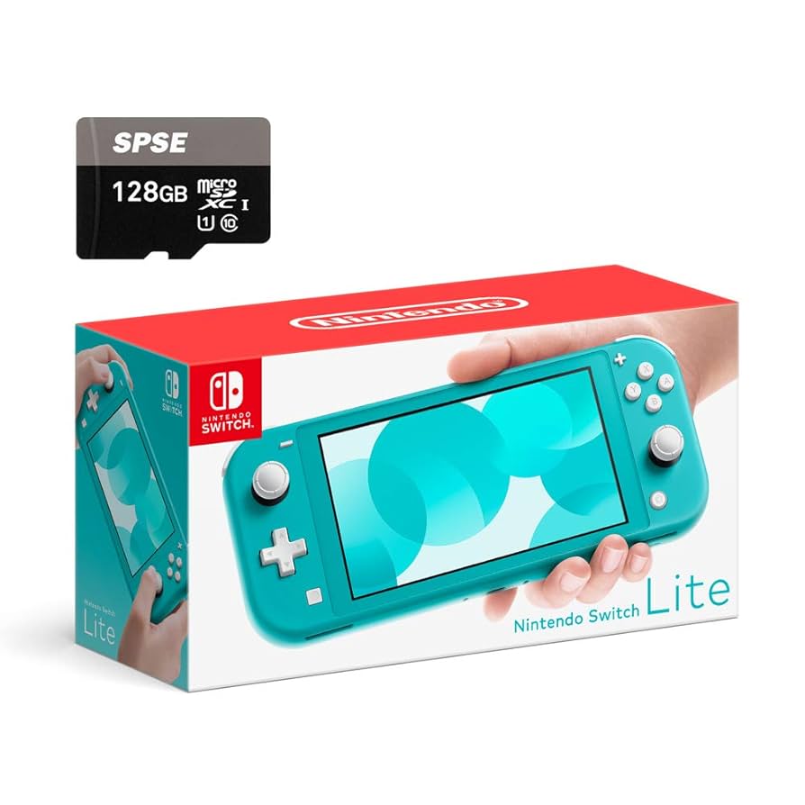 Nintendo Switch Lite Console - Turquoise - with SPSE 128GB