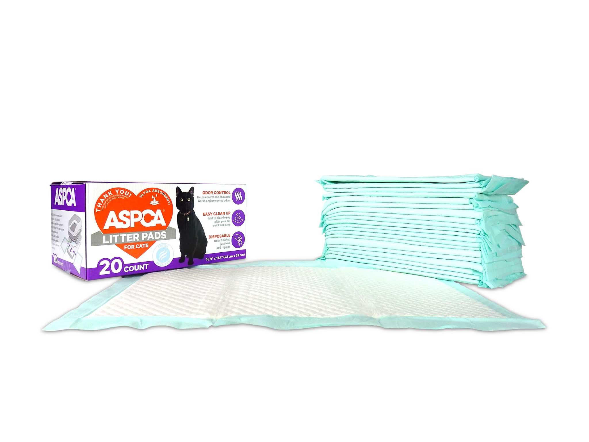 ASPCA Fresh Scented Cat Pad Refills for Litter Box System Size 16.9 x 11.4 Inch - Pack of 20