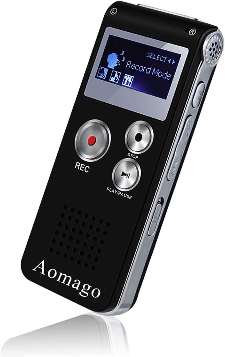 Aomago Digital Voice Recorder Voice Activated Recorder for Lectures, Meetings, Interviews EVIDA 8GB Audio Recorder Mini Portable Tape Dictaphone with Playback, USB, MP3