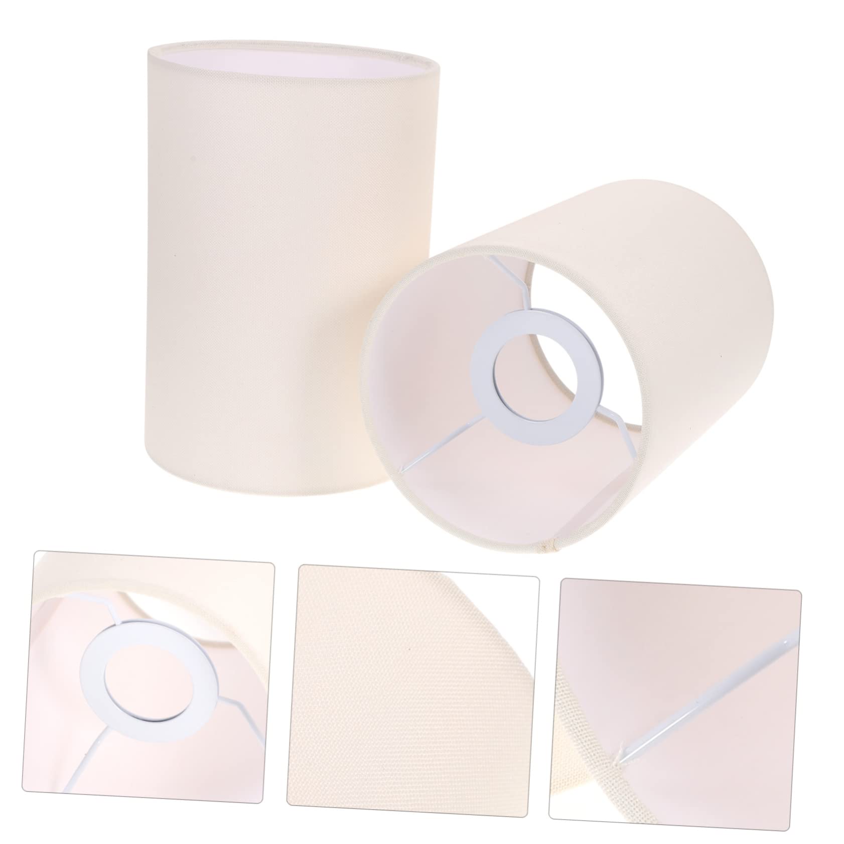 Angoily 2pezzi Paralume in Tessuto Lino Forma Rotonda Confezione Da Adatto Per Lampade Sospensione Lampade Da Soffitto e Tavolo
