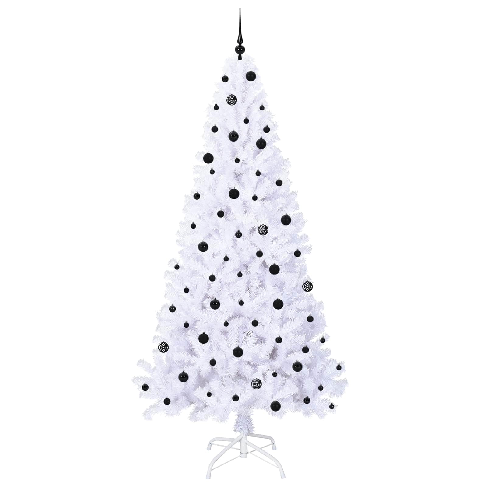 Sztuczna choinka 240 cm z 300 diodami LED, PCW i stalą, 8 trybów