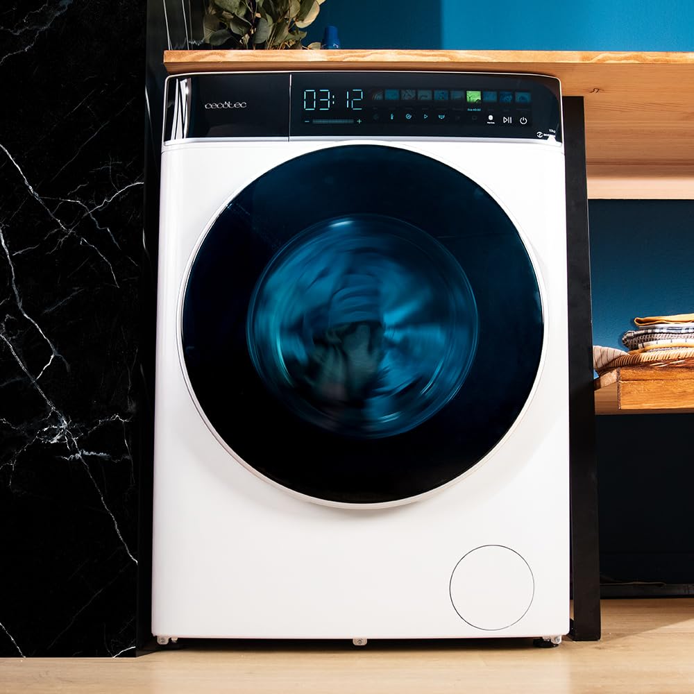Cecotec Lave linge Frontal Bolero DressCode 10900 Inverter FullColor A, Machine à laver 10 kg, 1400 tr,min, écran 10,3", moteur Inverter, 11 programmes, SteamMax, classe A, Spa Care, Drum Clean Plus
