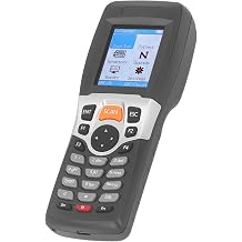 Asixxsix Wireless Barcode Scanner Portable Data Terminal USB Barcode Scanner 1D with 2.2 Inch TFT Colour LCD Screen for Supermarkets Express Delivery Wholesale Markets