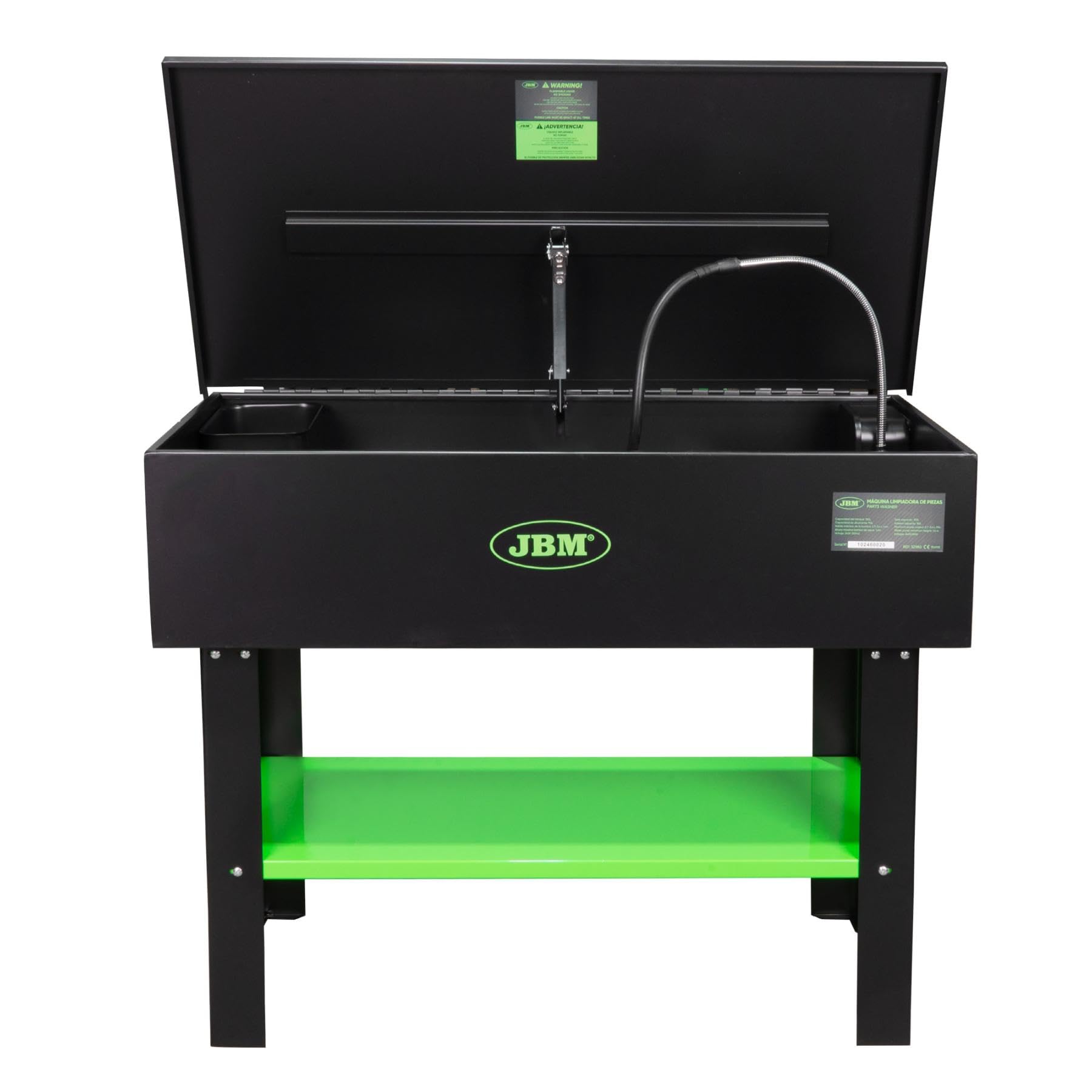 OC-PRO Fontaine de Nettoyage 150L Vert pour Ateliers Mécaniques et Garages, Nettoyeur de Pièces Mécaniques en Acier Inoxydable, Style Industriel
