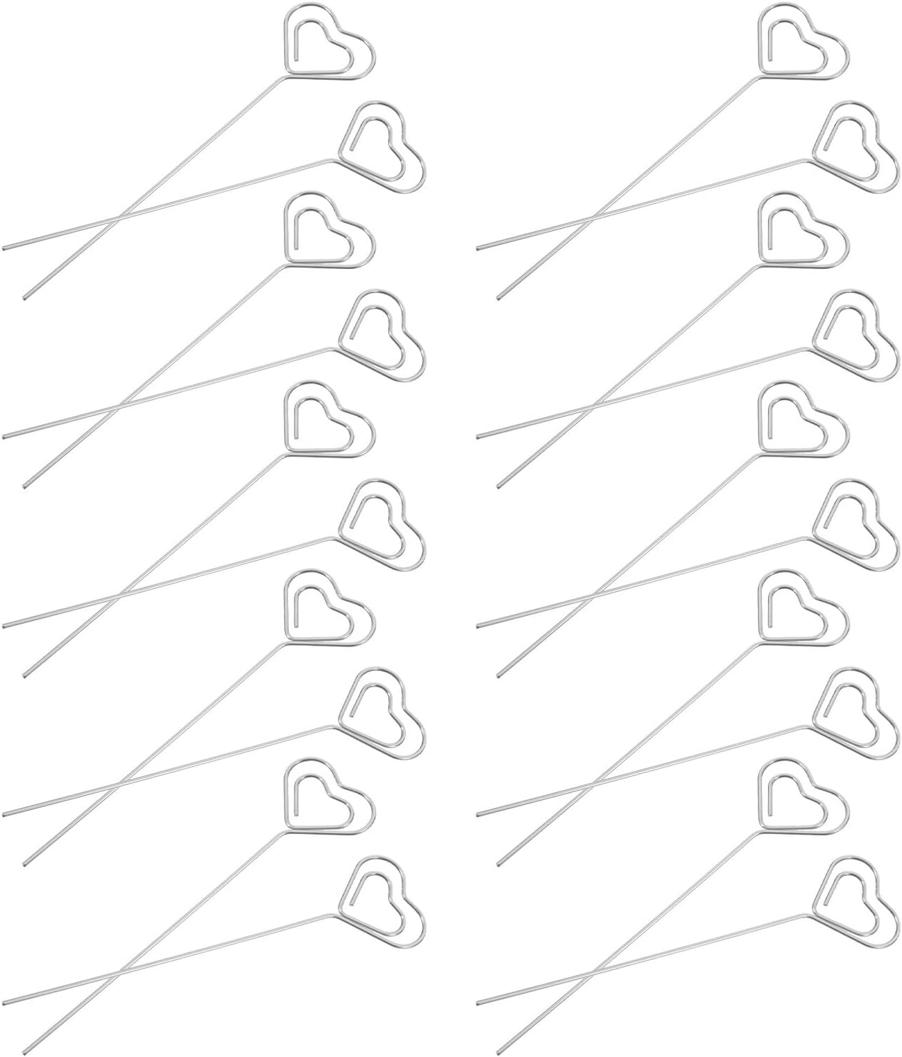 60pcs Metal Heart Shape Memo Holders 13cm Wire Clip Floral Present Card Clips for Wedding Party Table Number Photo DisplayNO.2952