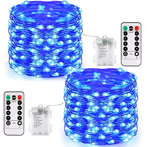 Guirlande lumineuse bleue à piles pour créer une ambiance de chambre