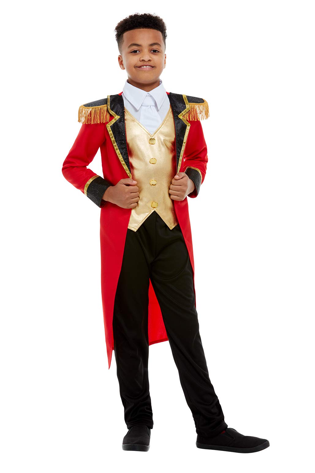 Smiffys Ringmaster Showman Costume, Kids Circus Leader, Ringleader & Fairground Entertainer Fancy Dress, Tailcoat - Image 2