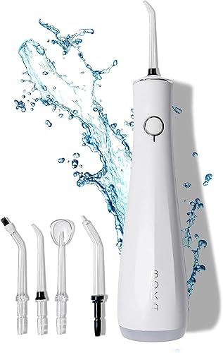 Boka Irrigador de agua avanzado para limpieza de dientes, encías y aparatos ortopédicos con bolsa de viaje, 3 ajustes de presión, hilo dental