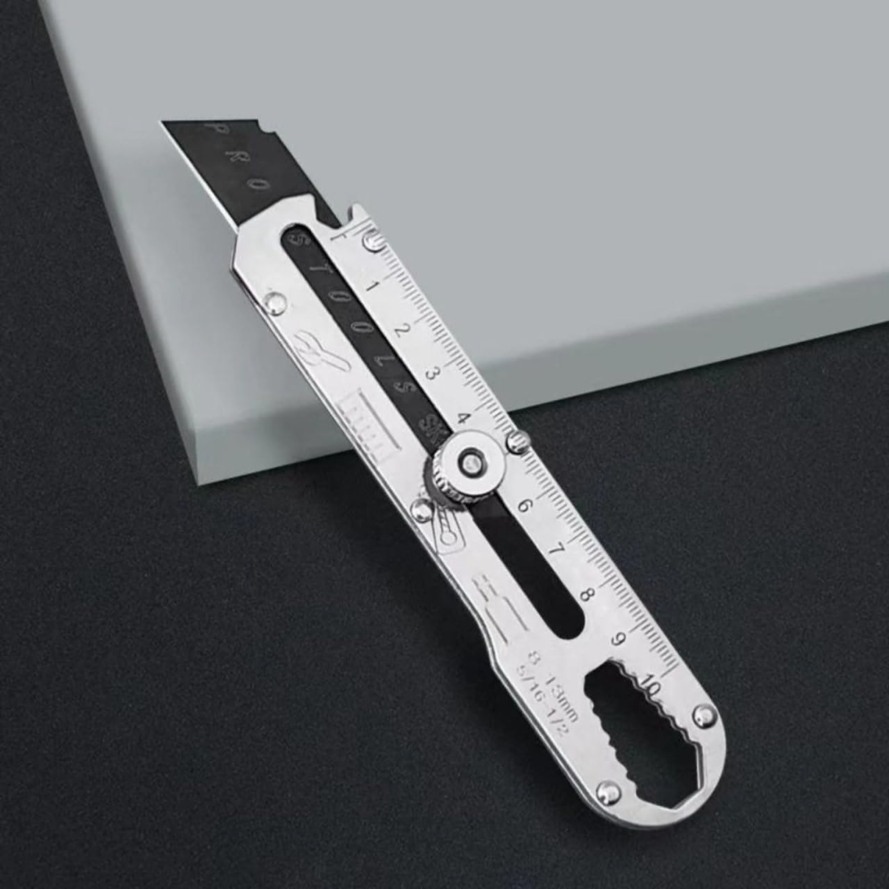 6 In 1 Stainless Steel Pocket Cutter | Multipurpose Tool With Blade | For Camping Hiking Travel Heavy Duty Precision Tool for DIY, Office, Industrial & Craft Use (Pack of 1)-image-21
