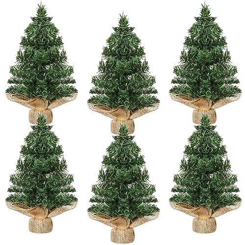 Yinder Tabletop 6 Pcs Mini Christmas Tree 11.81 Inch Artificial