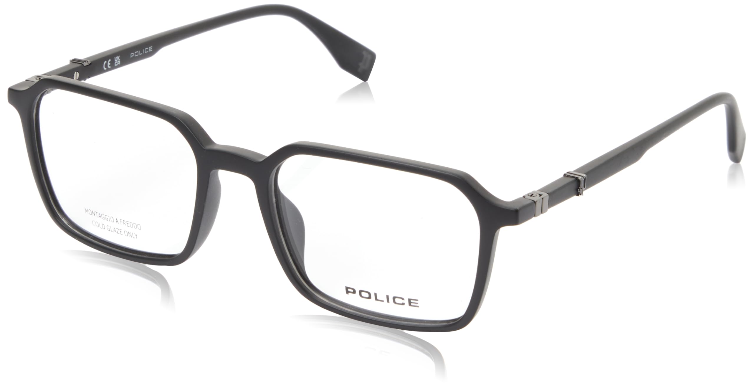 Police Vplr60 Brille, Schwarz matt, Regular Unisex-Erwachsene
