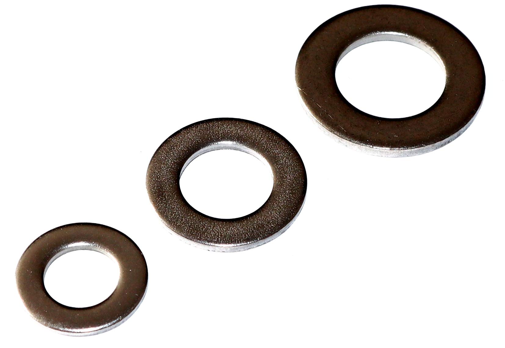 Metalen sluitringen M10 DIN125, 1 kg (290 stuks), verzinkt staal, standaard platte sluitring voor M10 schroeven en bouten en moeren, robuuste duurzame platte veiligheidsringen