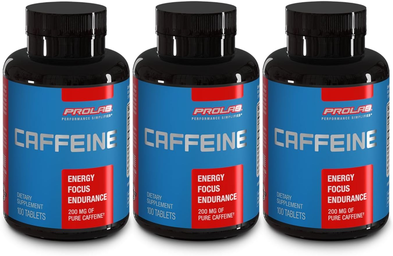 Caffeine Pills 100 tablets 200mg by ProLab (3 Bottles)