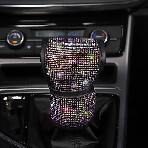Miniatura 2 de Bling Bling - Funda para freno de mano y perilla de palanca de cambios, accesorios de decoración de coche con diamantes de cristal brillante (2