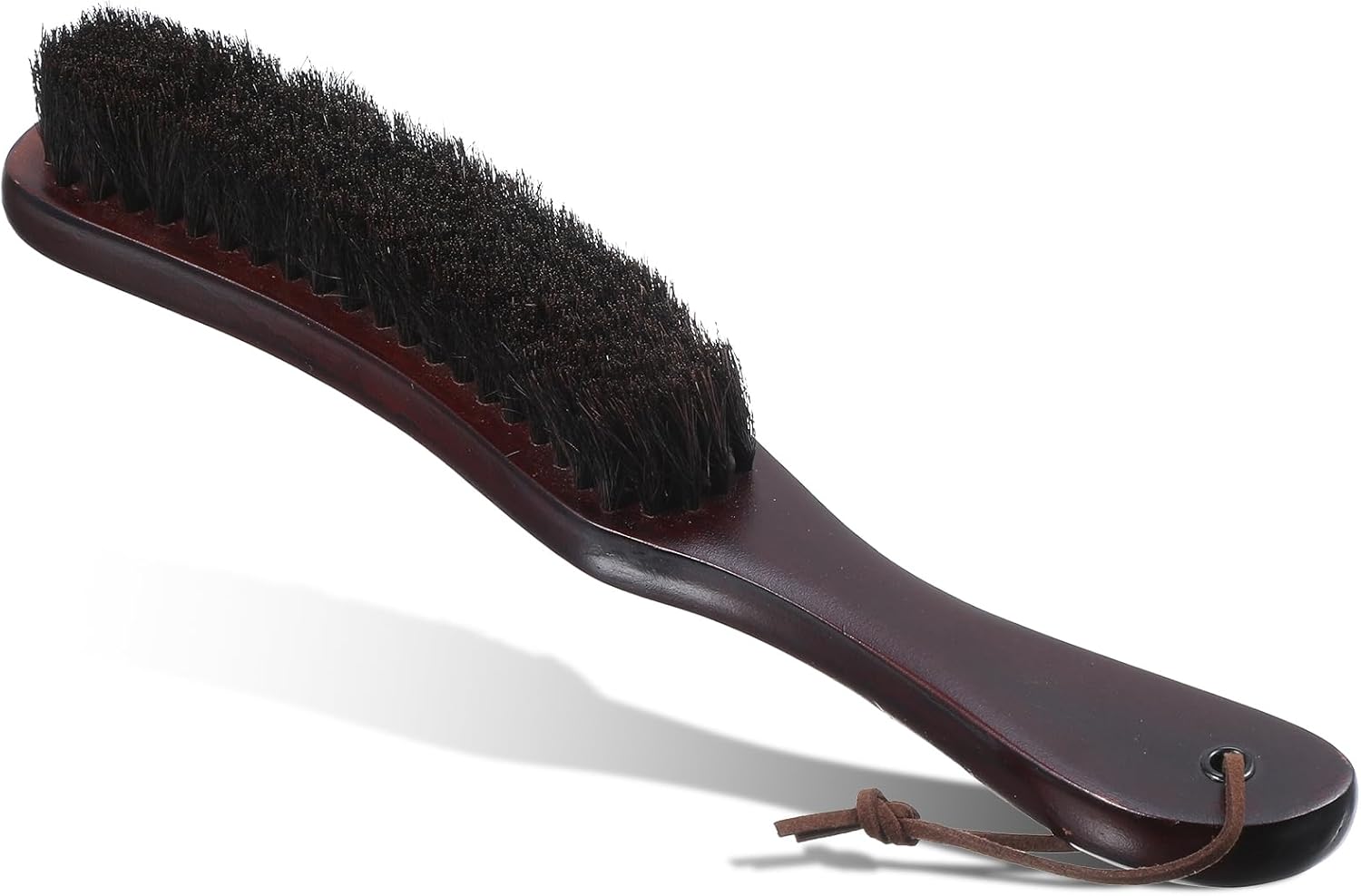 1Pcs Clothes Brush, Coat Brush with Boar Bristles for Lint & Pet Hair on Cashmere Wool Suits Hats Coats, Easy Clean Wood Handle, Gentle on Fabric