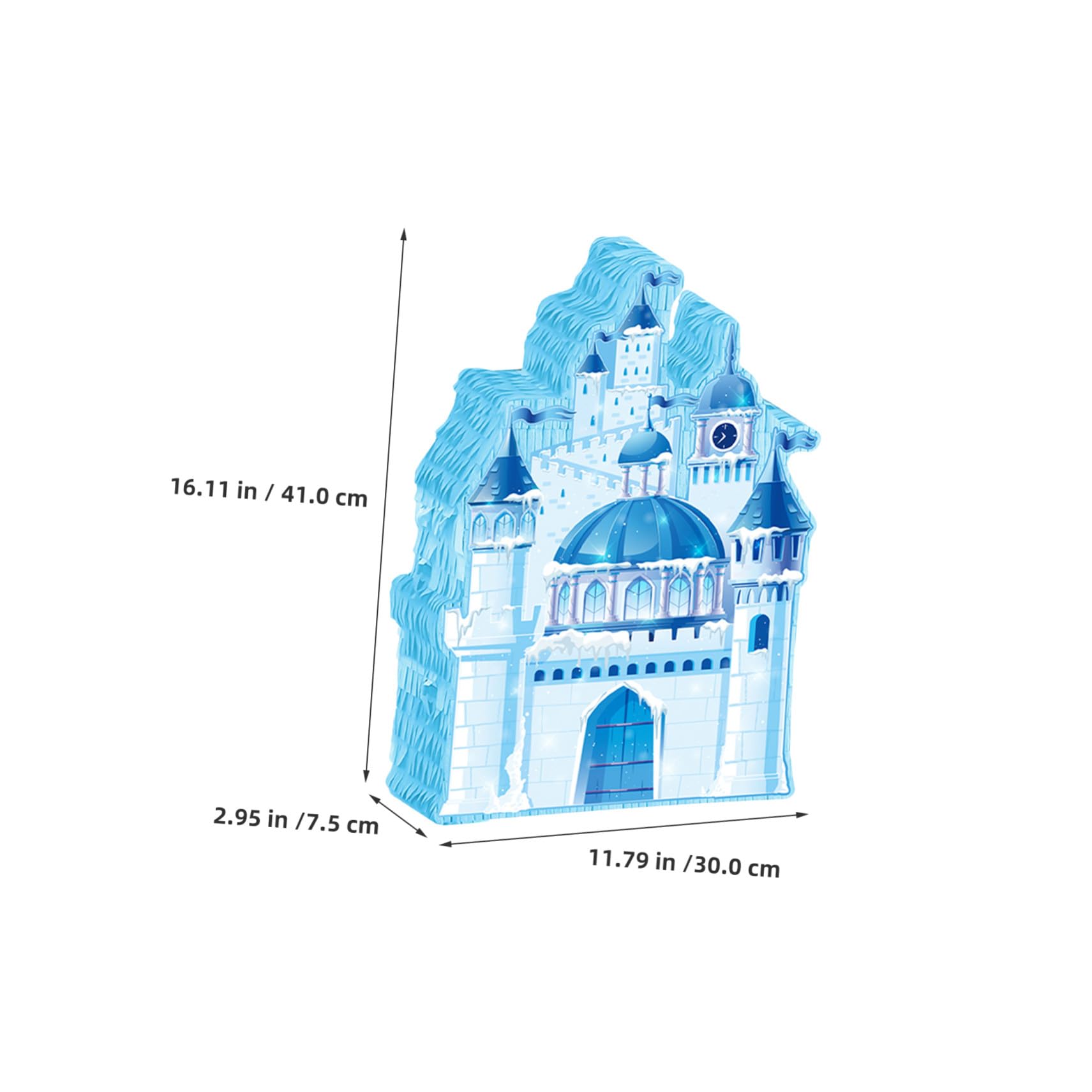 Prinzessin Schloss Piñata mit Augenbinde und Blaues Eisschloss Partyspiel Hängende Piñata Dekoration für Kindergeburtstag Hochzeits Winterfeier Zubehör