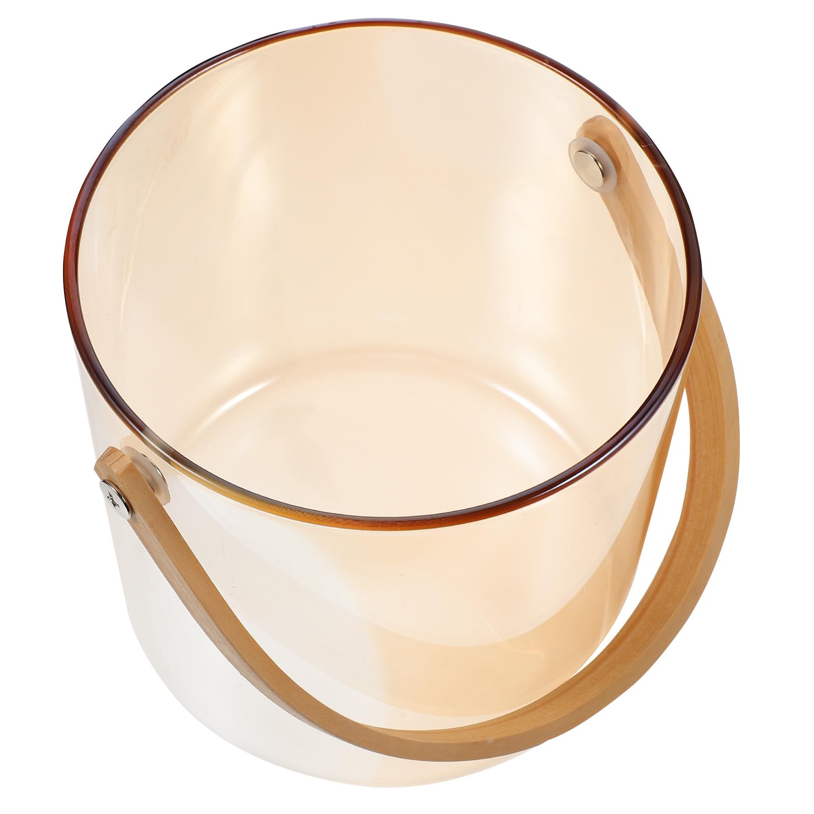 Mikikit Zierlicher Weinkorb aus Glas Tragbarer Aufbewahrungseimer für Snacks und Obst Temperaturbeständig Multifunktional für Küche und Picknick 1500 Ml