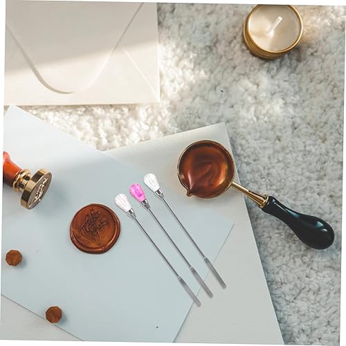 Miniatura 4 de 3 varillas de mezcla de cera de sellado, varillas de agitación portátiles para cera derretida, ideales para sellar botellas de cera y sellar cera