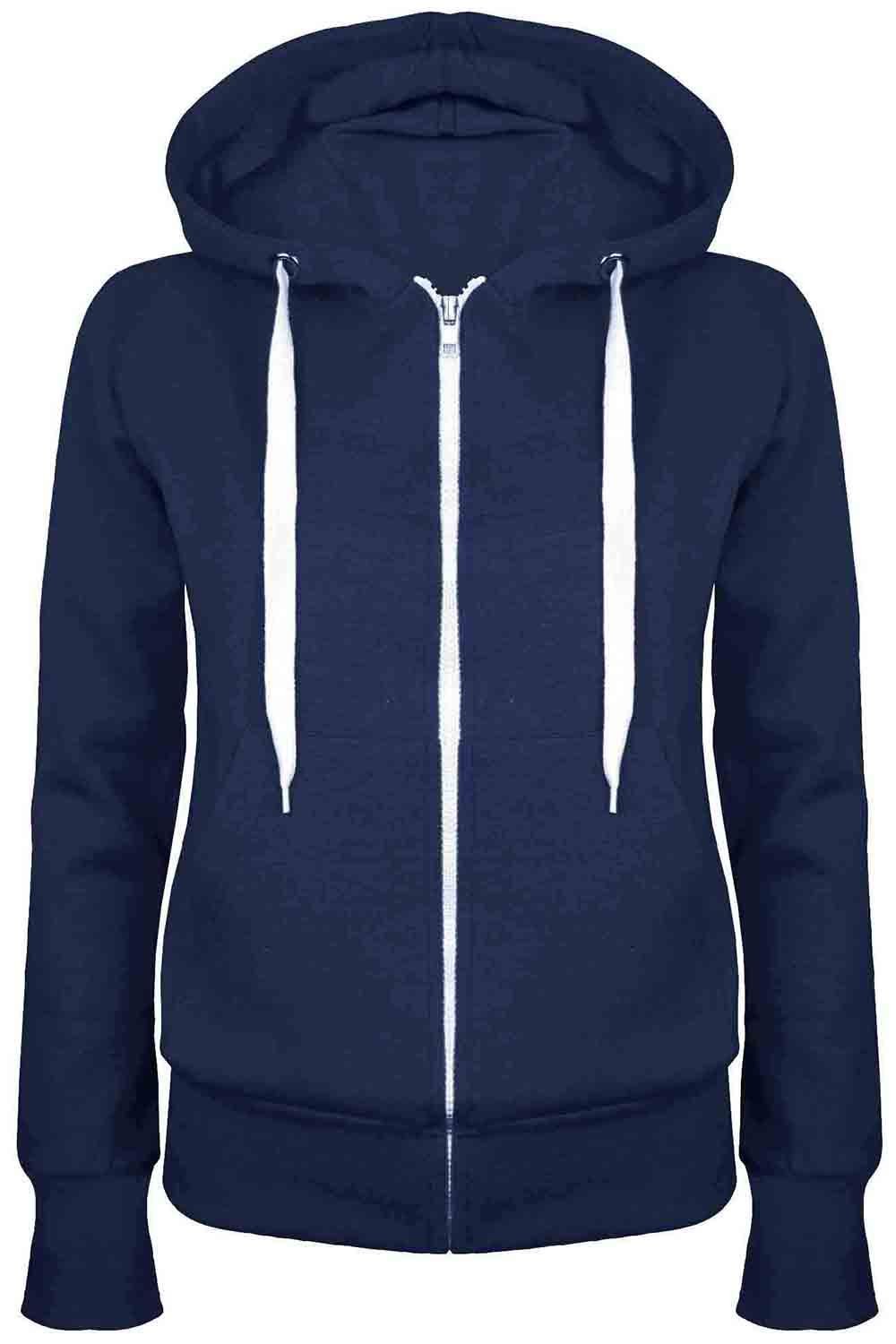 Be Jealous Womens Fleece Knit Mini Zip Up Sweatshirt Hoody