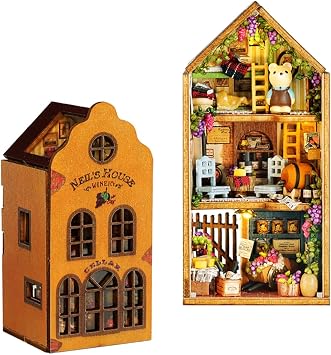 Mini 3D Wooden Doll House Craft Model with LED,DIY Miniature and Furniture Dollhouse Kit,Creative Room Idea for Valentine's Day Birthday Gift Neil's Workshop