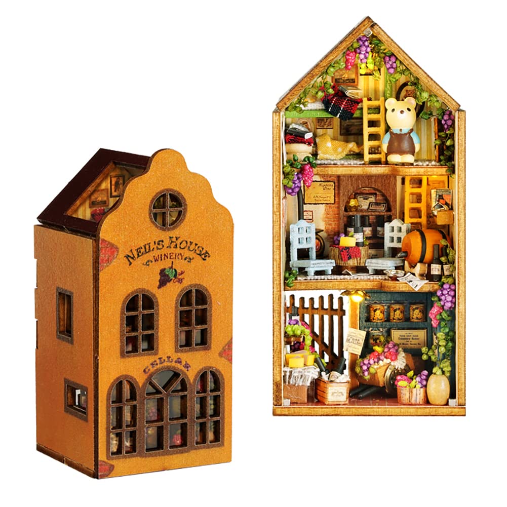 Cuteefun Casa delle Bambole Fai da Te in Miniatura con Mobili, Fai Il