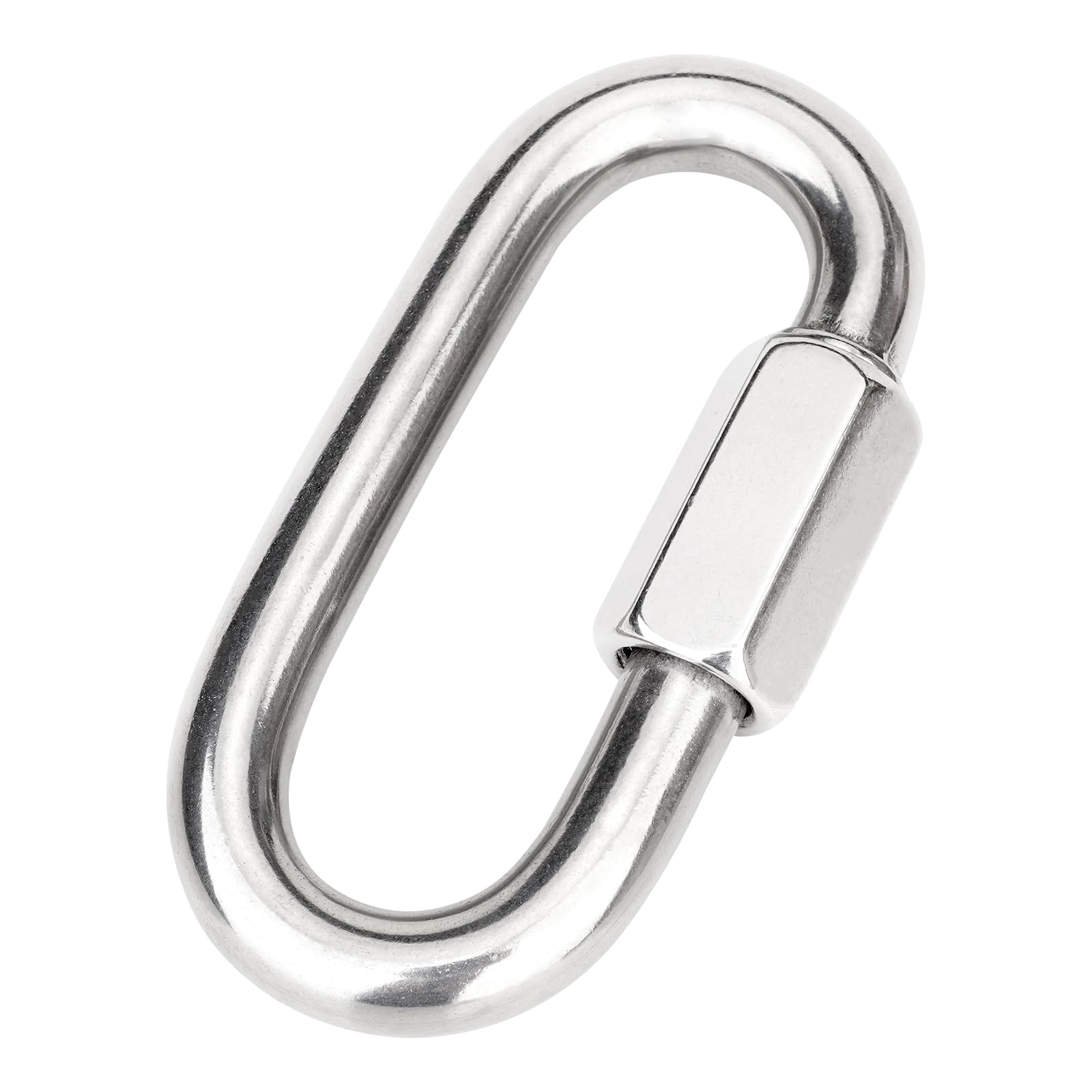 Vmuter Chain Links, 1Pcs 4.8 Inch 304(18-8) Heavy Duty Stainless Steel Carabiner, 3300LB Capacity Large Opening Chain Connector for Big Chain