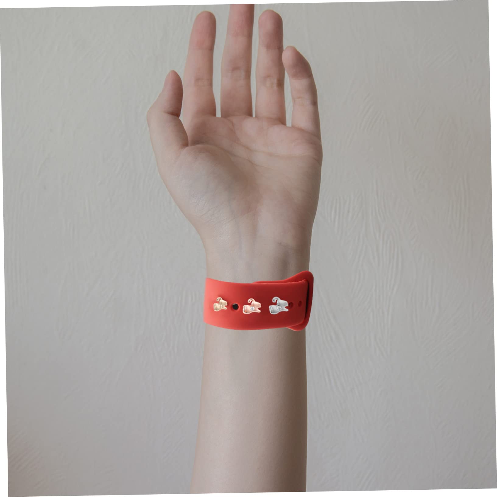 DOITOOL 5 Juegos De Accesorios Para Dijes De Reloj Elegantes Y Duraderos Con Diseño De Uñas Para Correas De Reloj Correas De Silicona Ligeras Y De Ajuste Cómodo 3 Unidades X 5