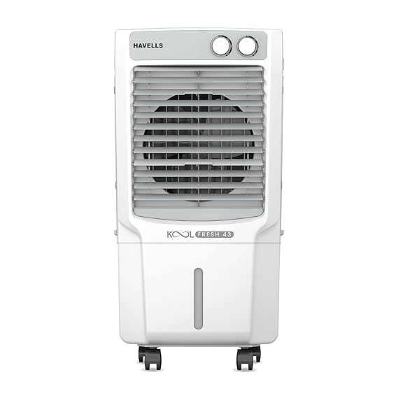 Havells KoolFresh 43 L Personal Air Cooler for Room|Powerful Air-Delivery|Dual Flow Technology|Fan & 3 Side Bacteria Shield Honeycomb Pads|Ice Chamber