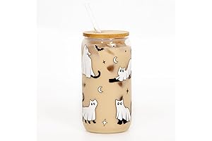 18oz Halloween Iced Coffee Can Glass