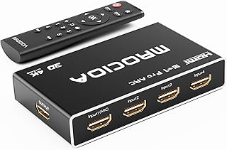 5 in 1 Out 4K HDMI ARC Switch, 4K@60Hz eARC Auto Switch HDMI 2.0 Splitter with remote, 18Gbps, HDCP 2.2,Dolby Atmos ,VRR, CEC, HDR10,Dolby Vision for PS5 XBOX Apple TV Soundbar