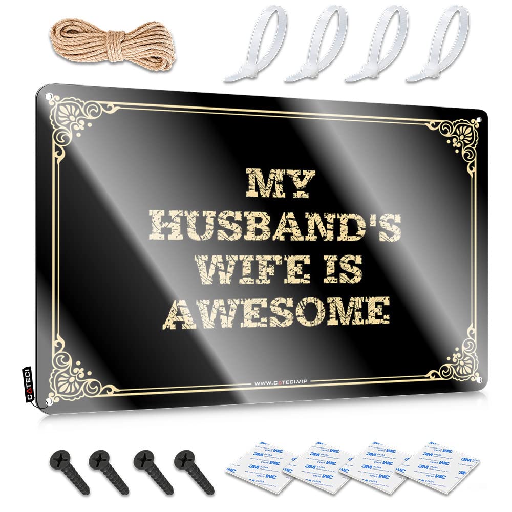 Fzfn Colour My Husband's Wife Is Awesome Grunge Cool Bedroom Accessories - Decor Nice Hanging Wall Decor(30X40cm)