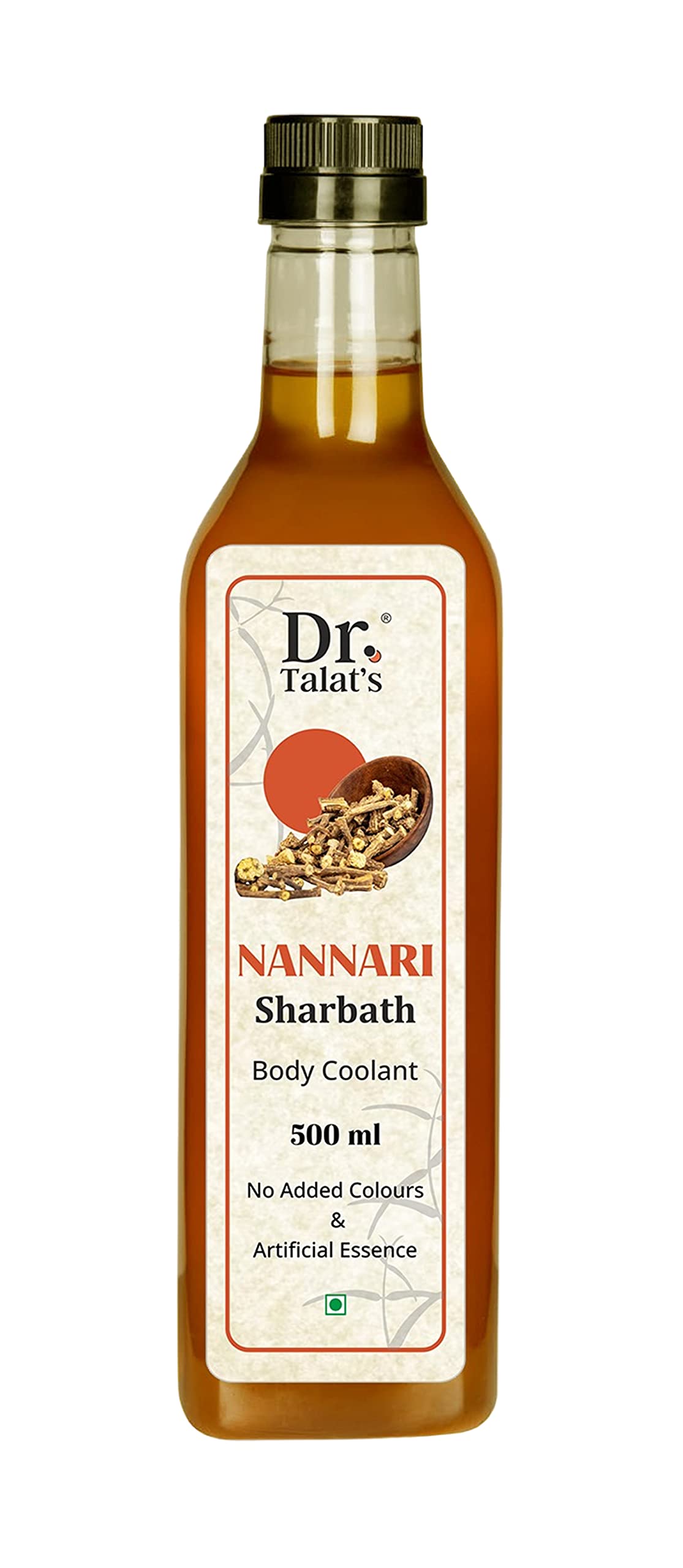 DR. TALAT'S Nannari Sharbath for Natural body coolant and Refreshing Cool Drink (No Added Colors and Artificial Essence) (500 ML)