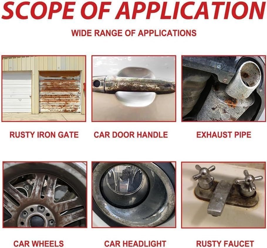 Miniatura 6 de Renovador de óxido, removedor de óxido para metal, agente de conversión de óxido, convertidor de eliminación de óxido, pintura metálica, removedor