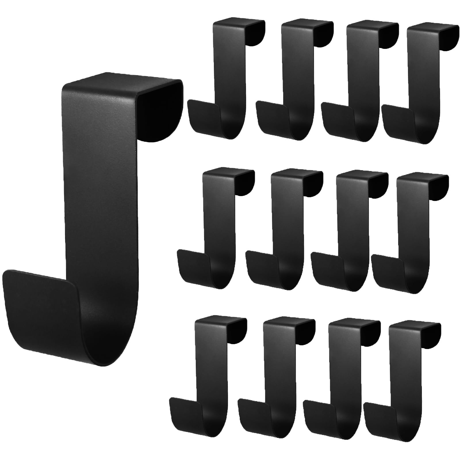 Over The Cabinet Door Hooks Black Stainless Steel Single Hanger 12