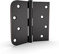 goldenwarm 3 Pack 4x4 Inch Oil Rubbed Bronze Door Hinges - Rust-Resistant, Quiet, Square & Round Corners for Interior/Exterior Doors